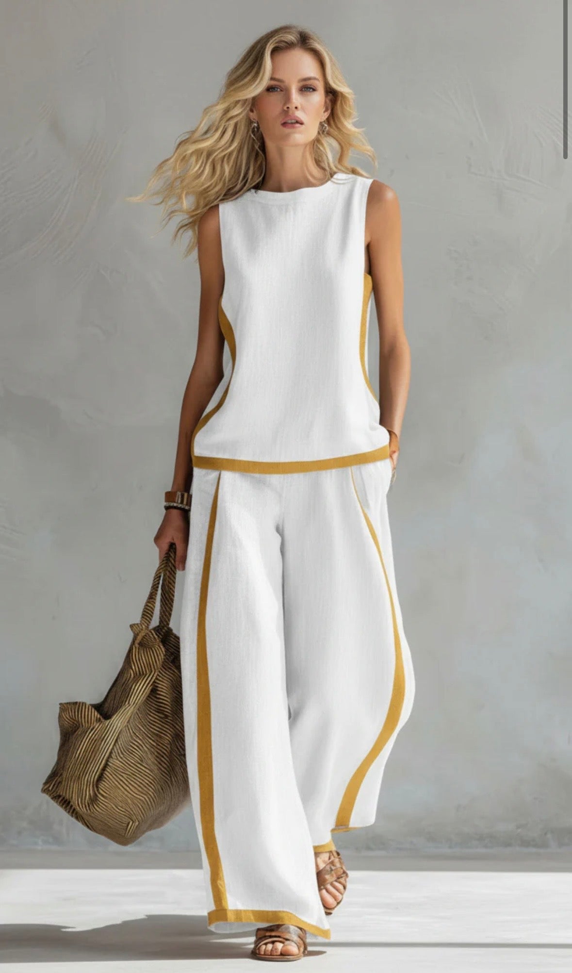 Leila | Κομψό Σετ από Βαμβάκι & Λινό