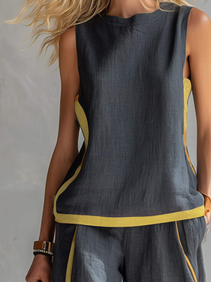 Leila | Κομψό Σετ από Βαμβάκι & Λινό