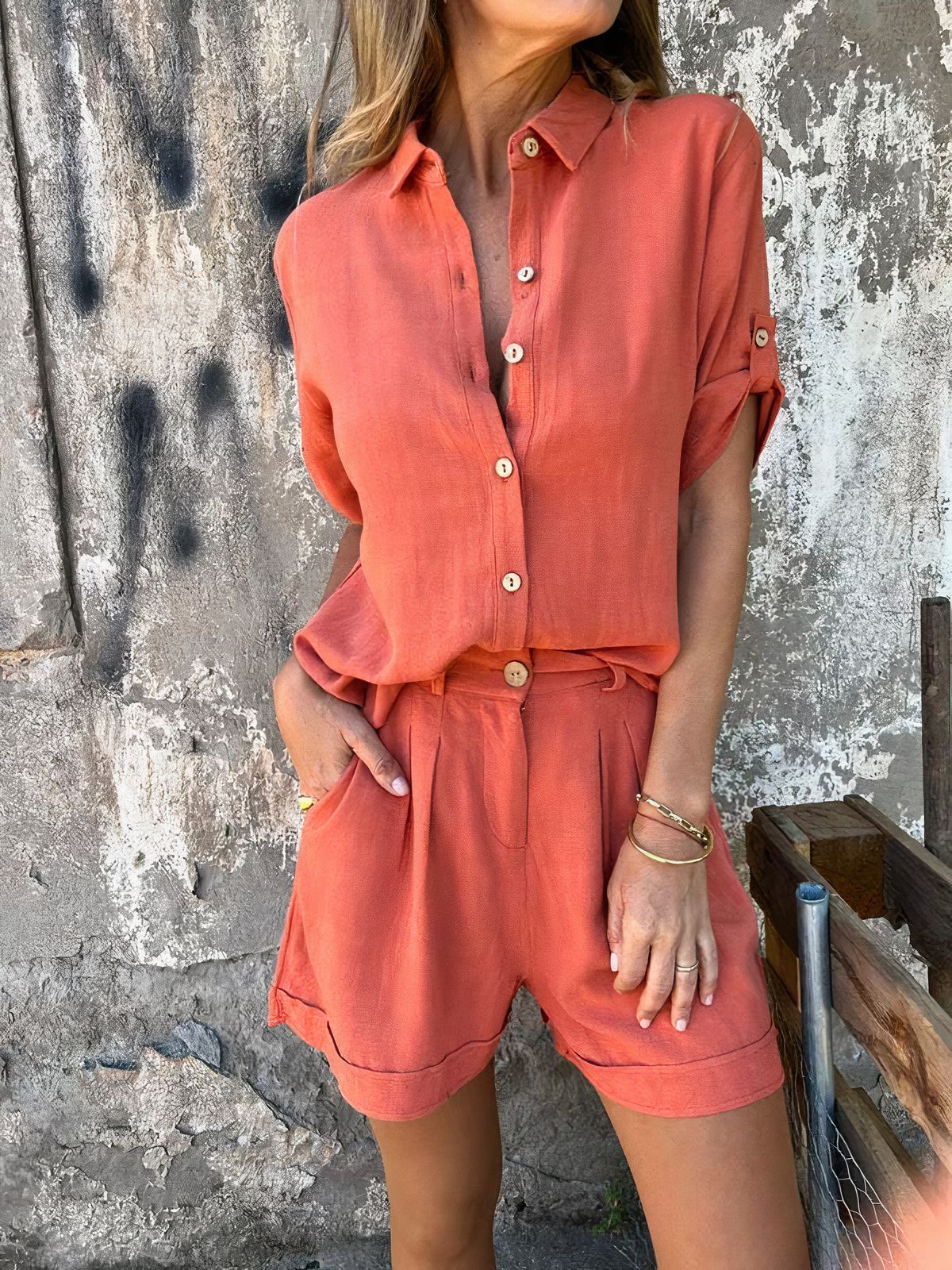 Marlea | Casual Σετ με Σορτς & Μπλούζα