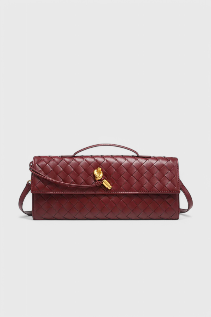 Melanie Τσάντα Clutch με Χρυσή Λεπτομέρεια Κόμπου