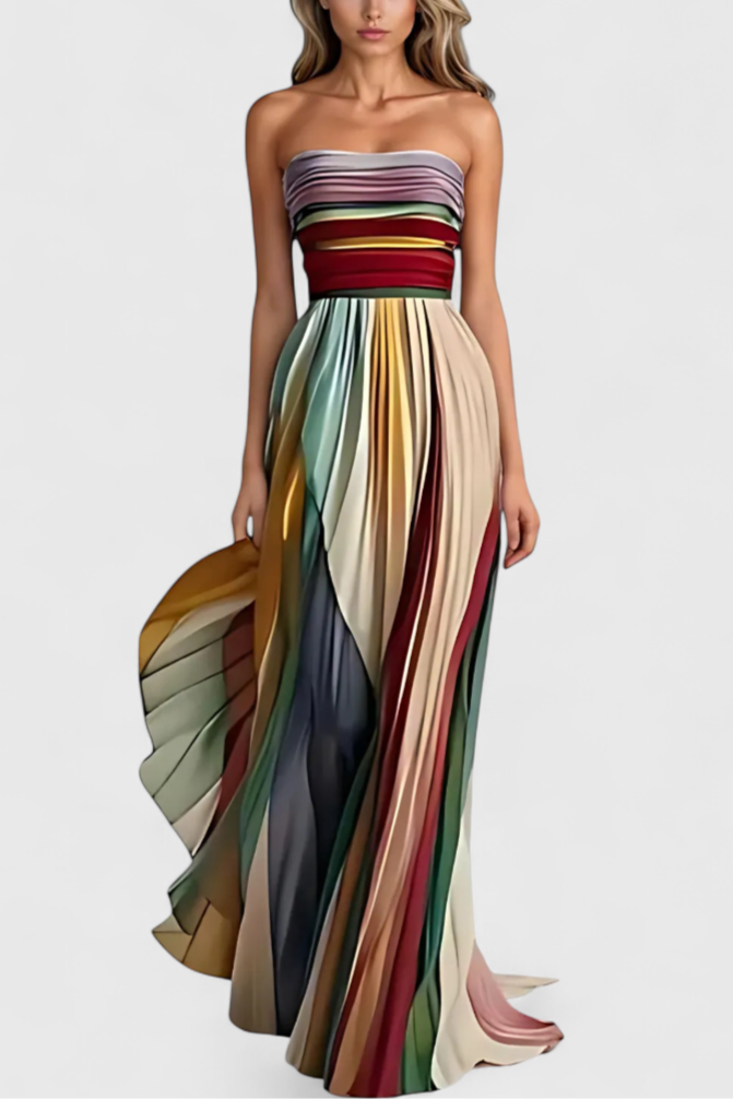 Leticia Μακρύ Φόρεμα με Απαλή Ροή και Φυσικό Στυλ